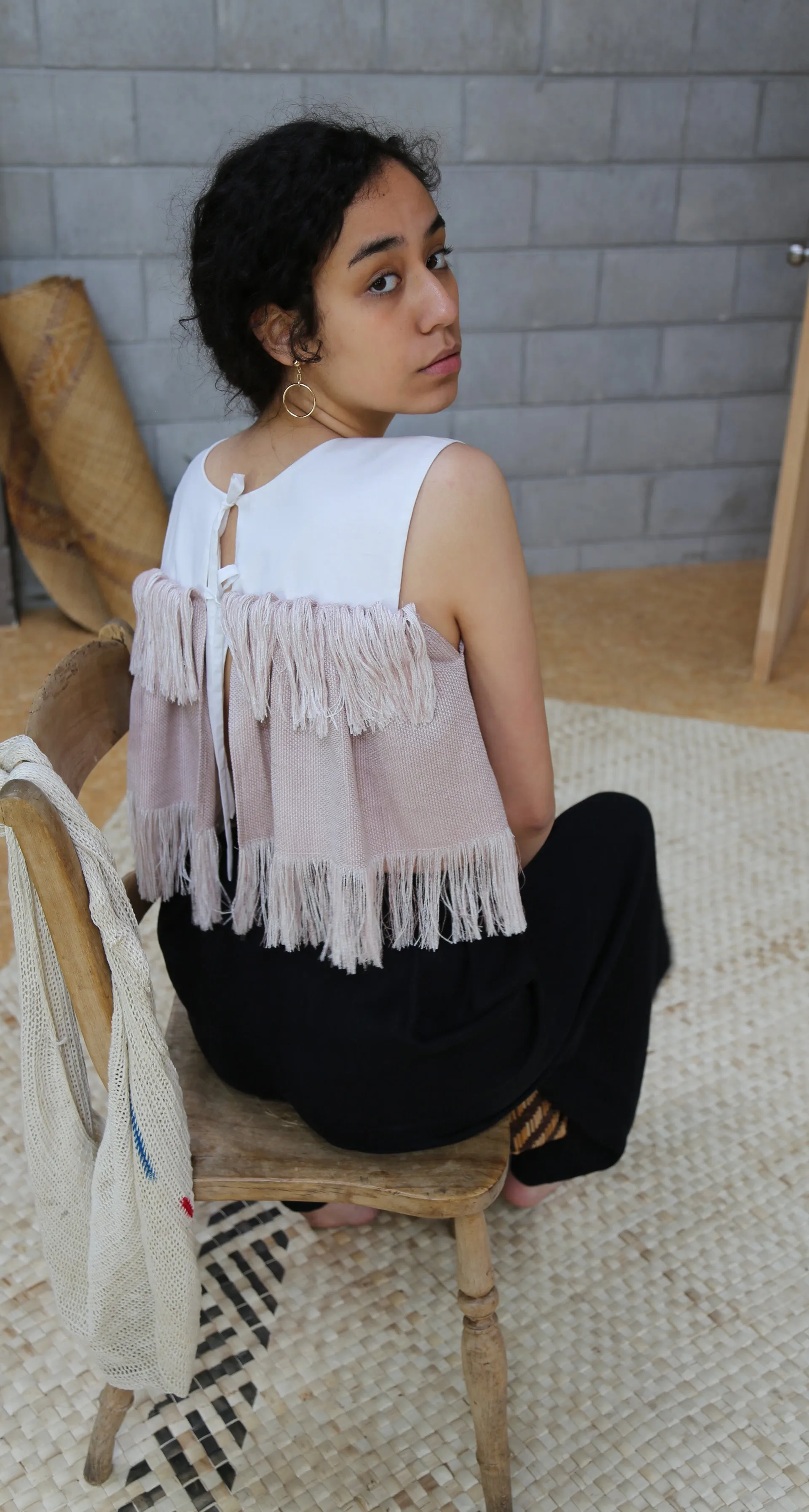 ABEBE FRINGE TOP