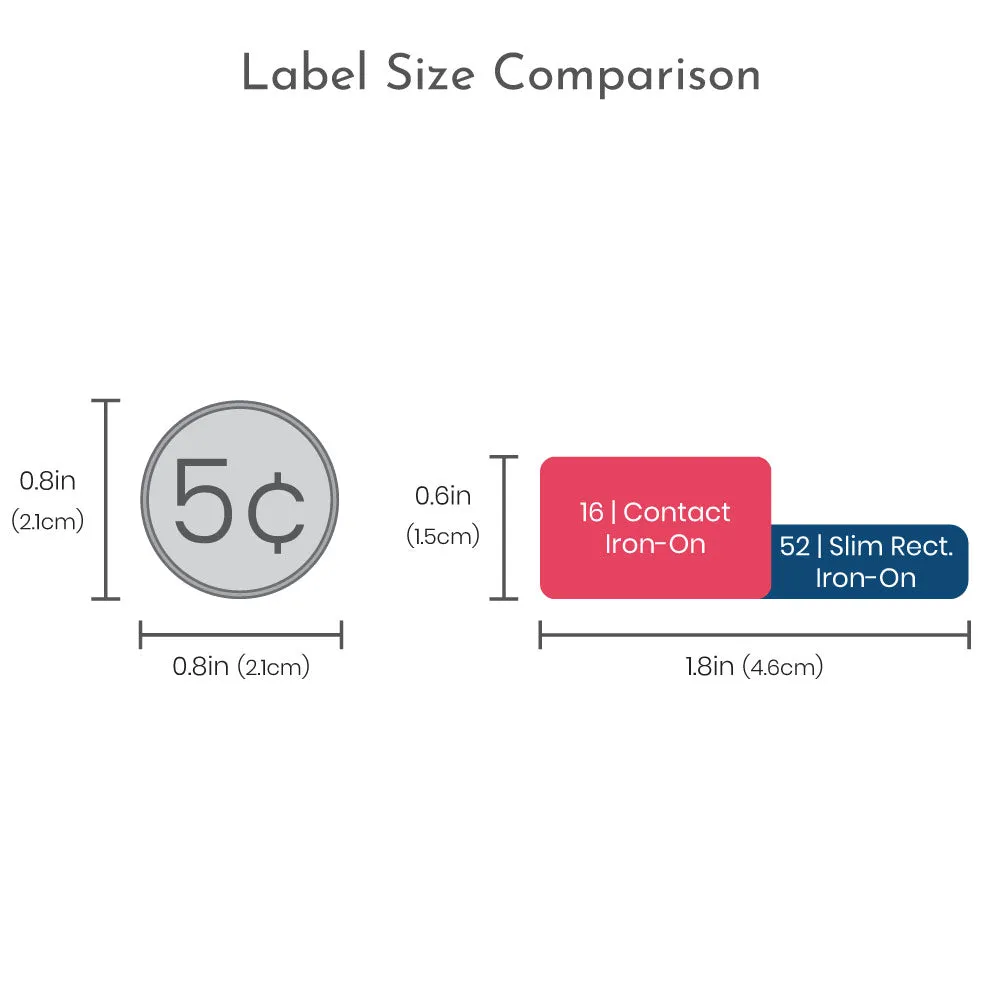 Bands Iron-On Clothing Labels Pack