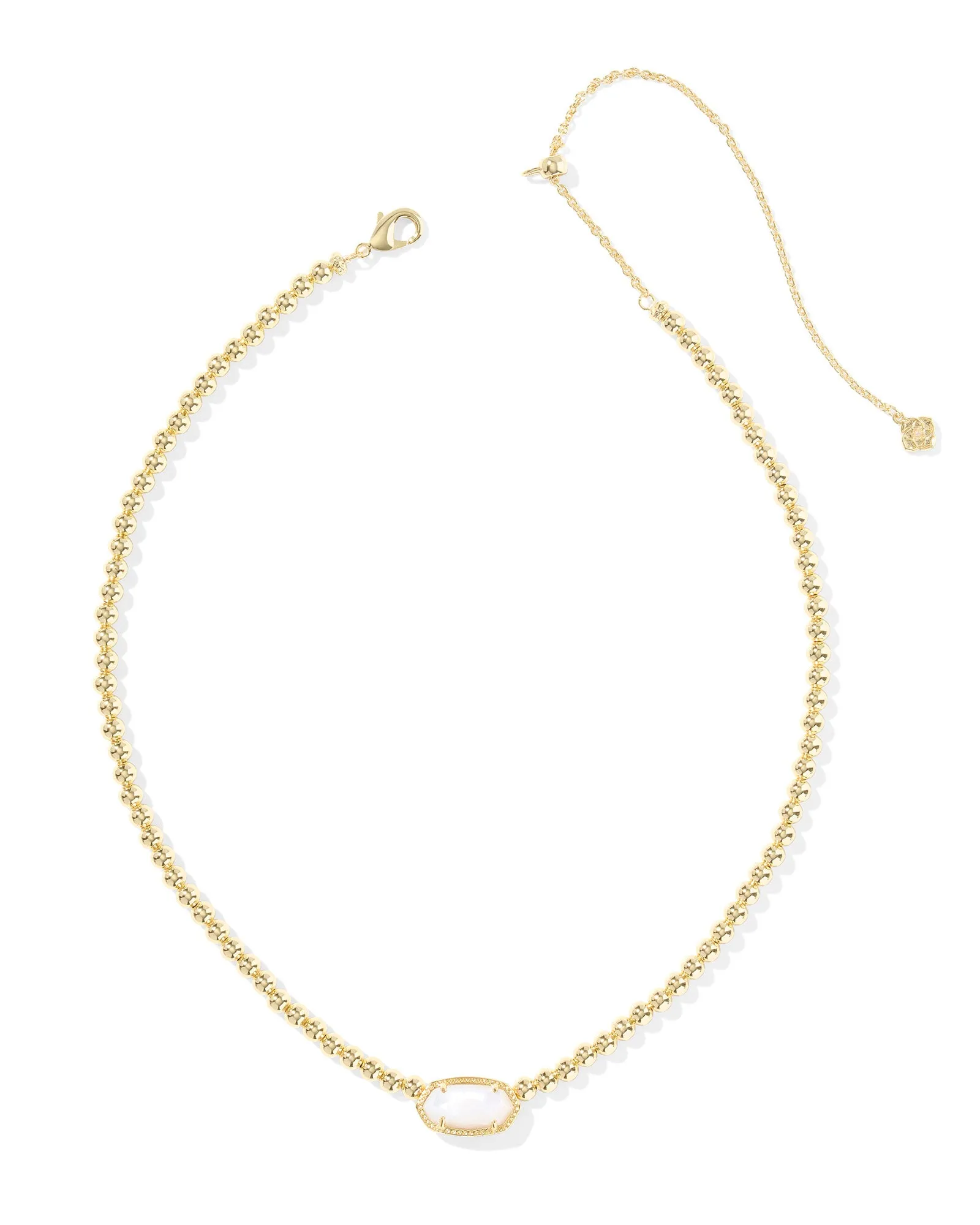 Beaded Elisa Necklace Gold Ivory MOP