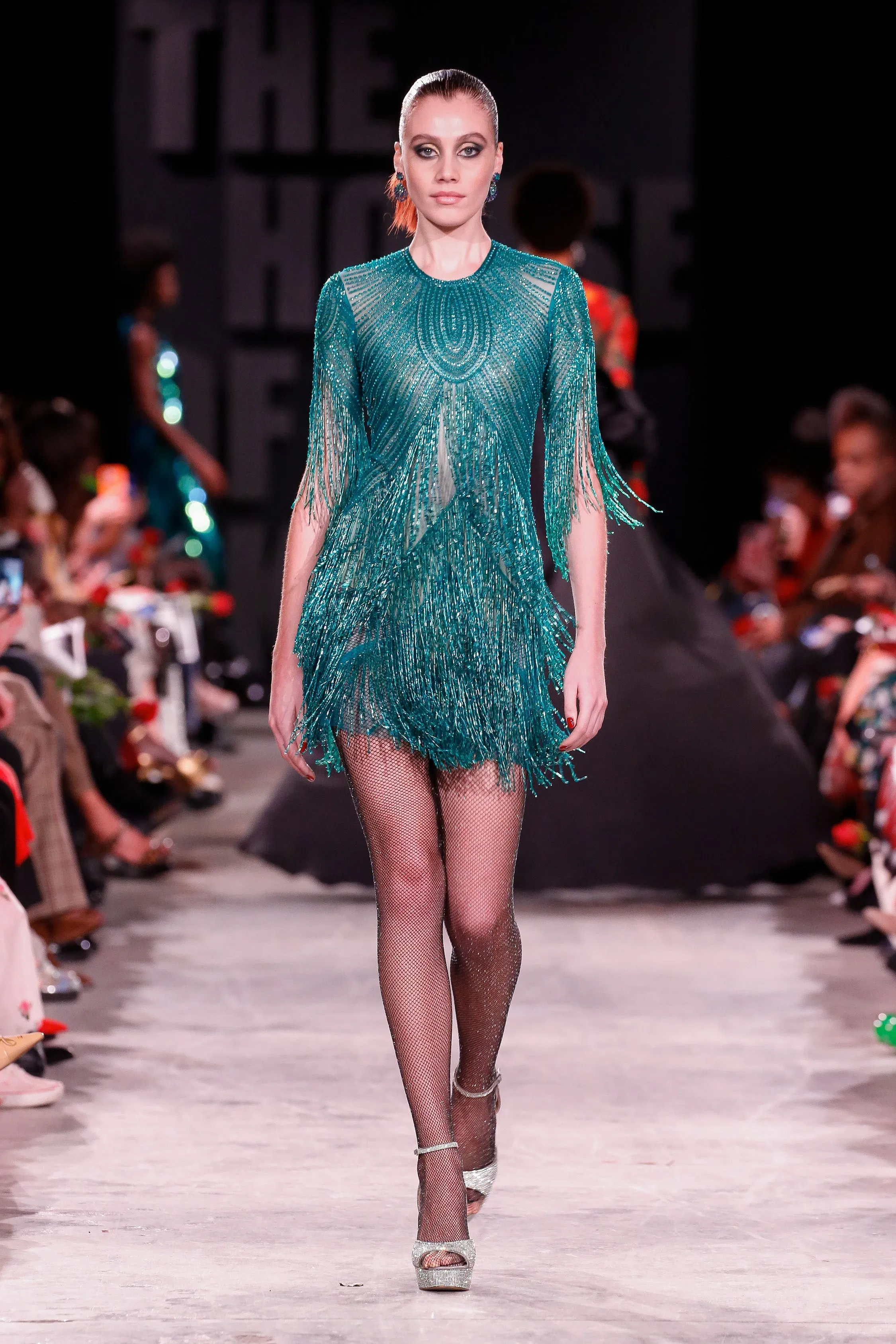 Beaded Fringe Mini Dress