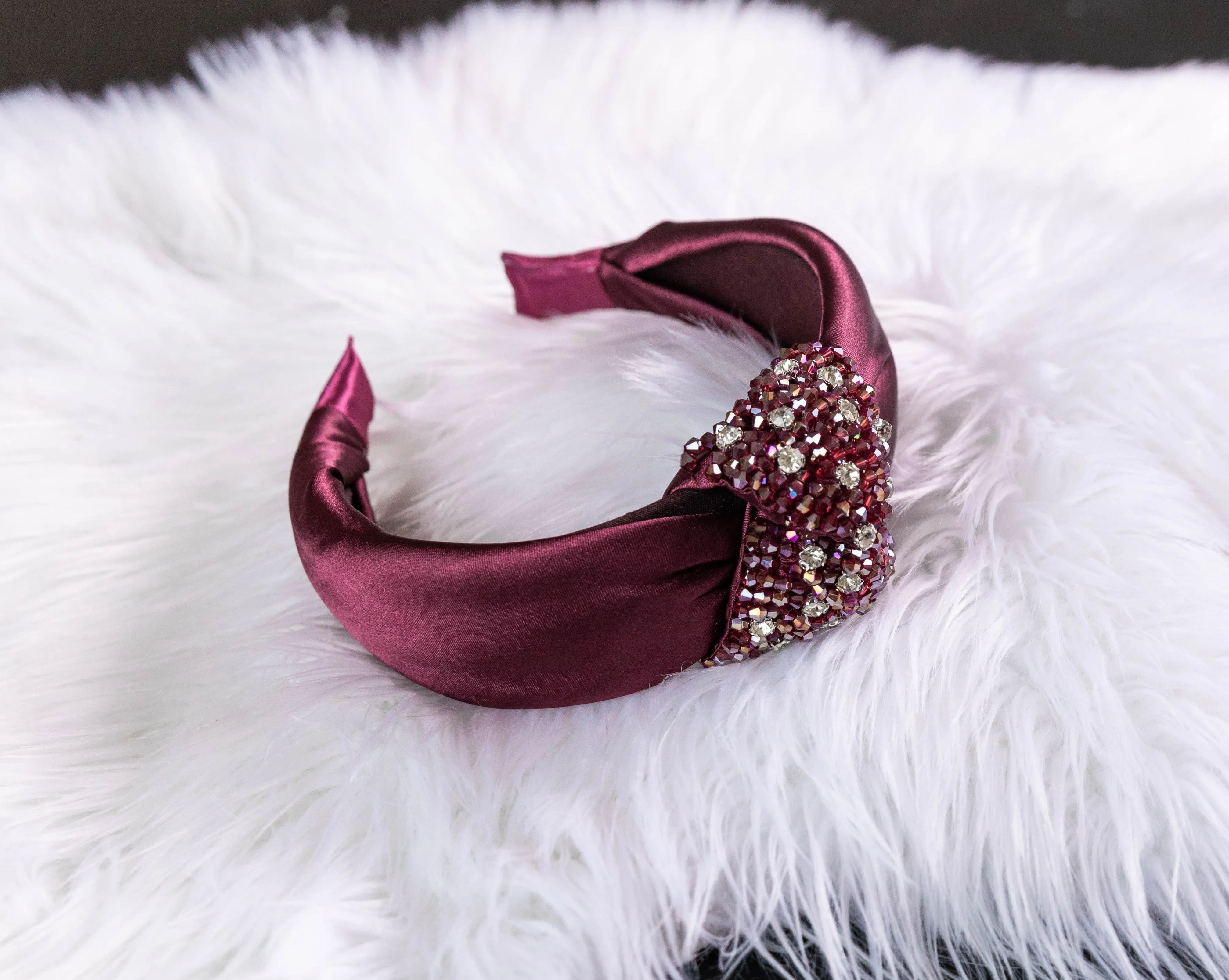 Burgundy Knot Headband