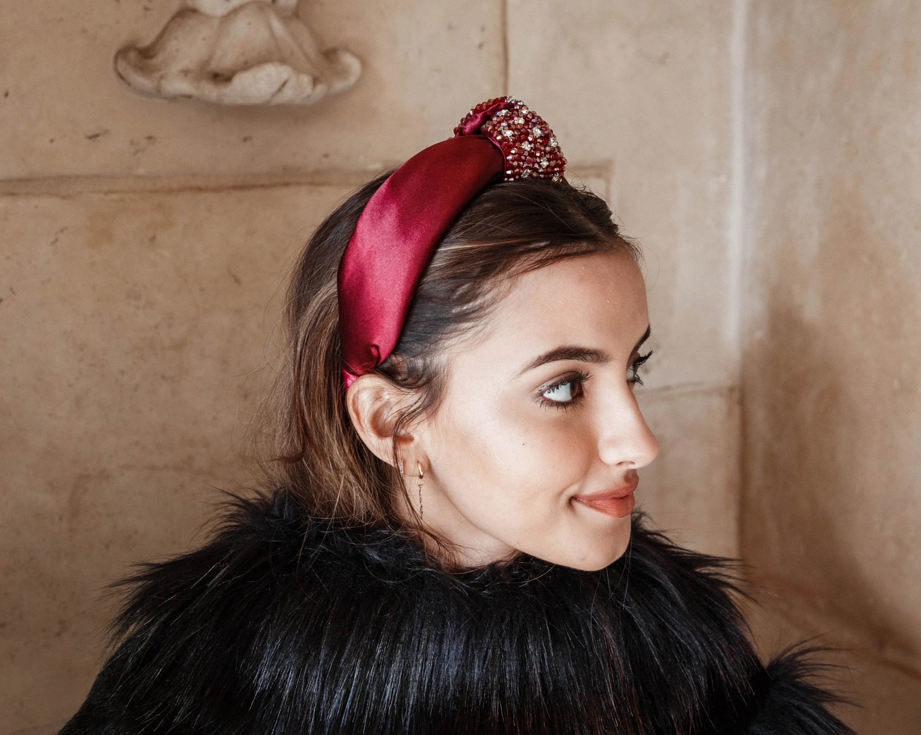 Burgundy Knot Headband