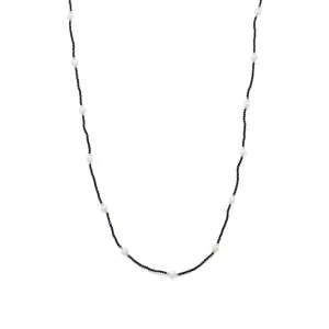 Endless Design Spinel and Cultured Freshwater Pearl Necklace