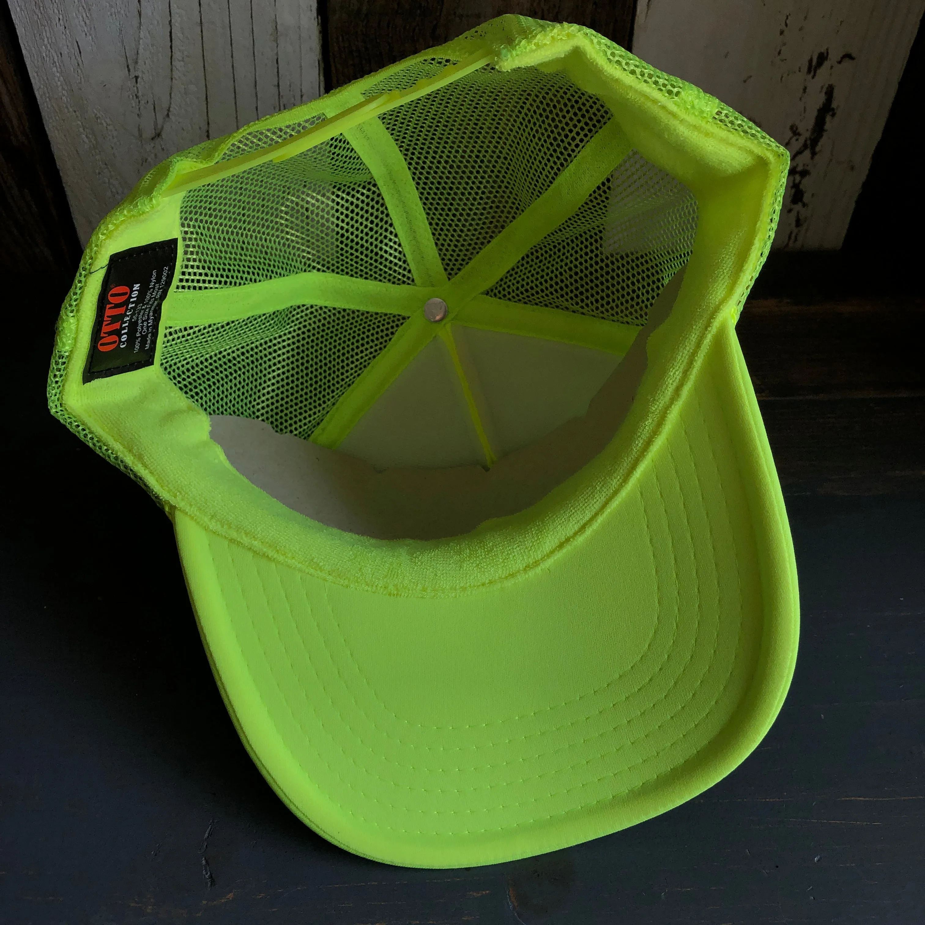 Hermosa Beach BLUE SUPREME HERMOSA Trucker Hat - Neon Yellow