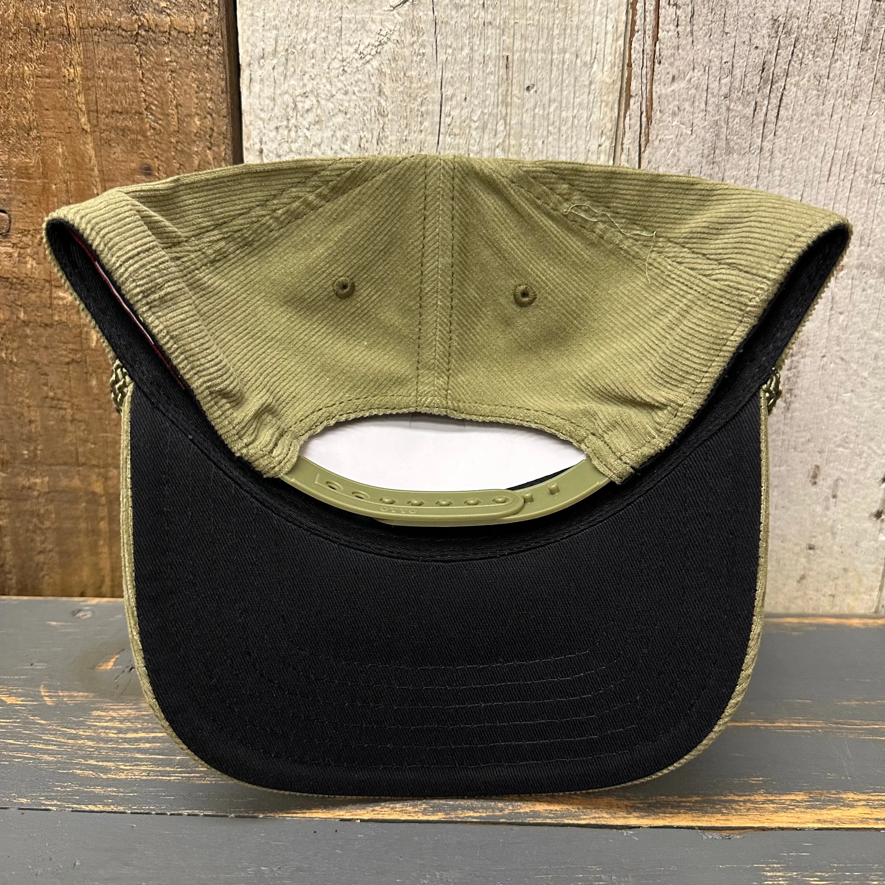 Hermosa Beach CALIFORNIA LICENSE PLATE Corduroy Baseball Cap - Olive Green