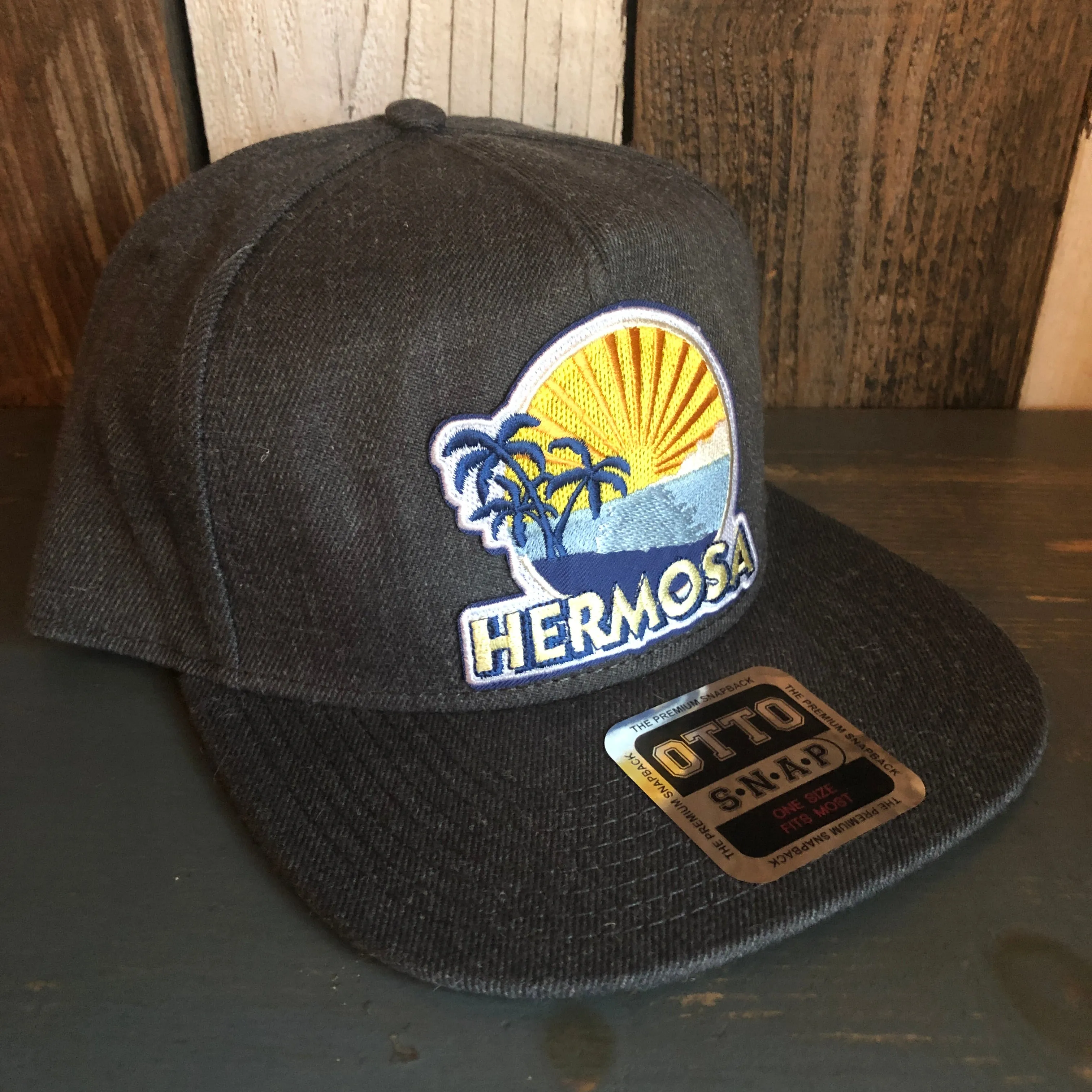 Hermosa Beach FIESTA 5-Panel Mid Profile Snapback Hat - Heather Black