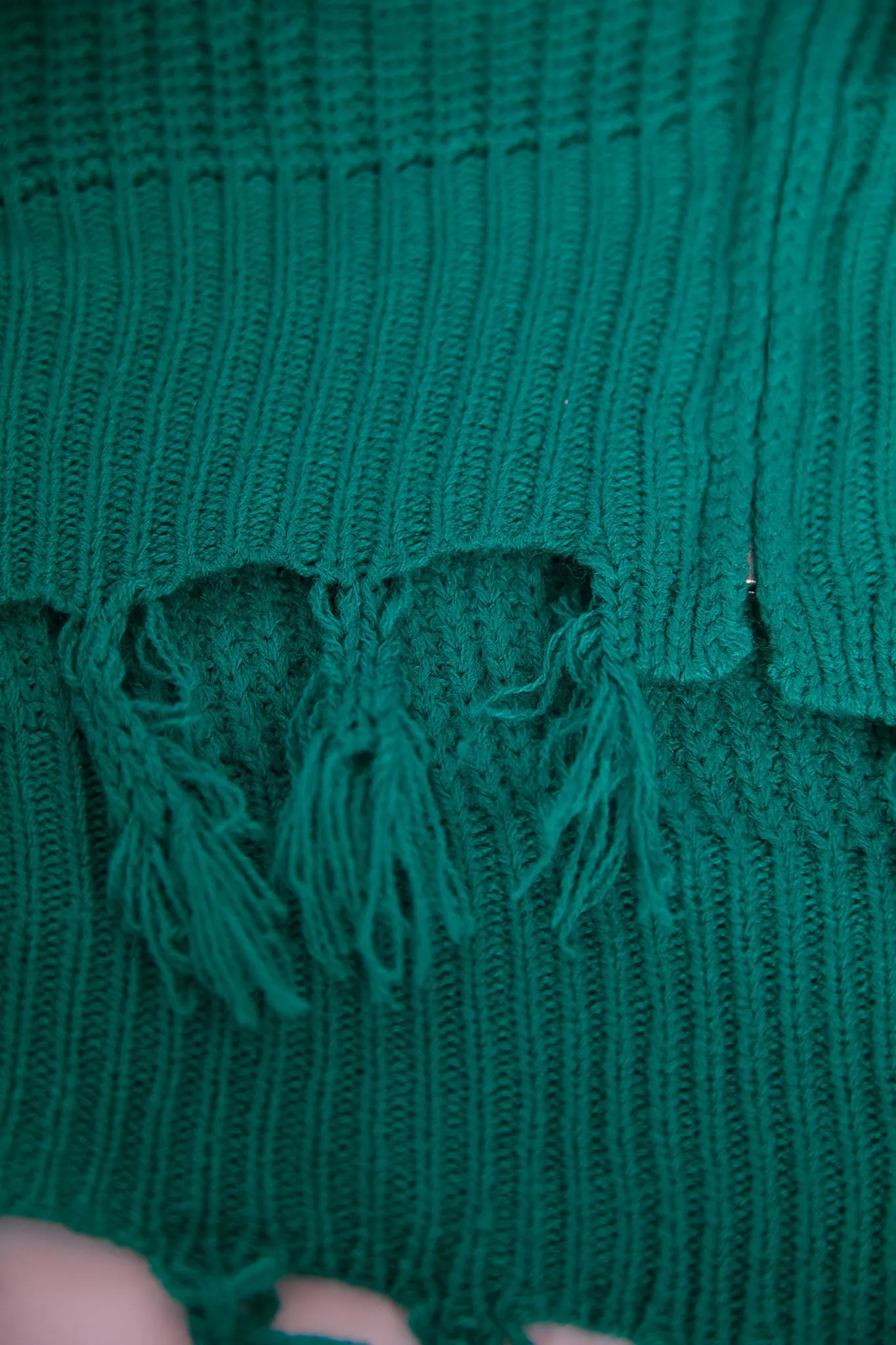 HOODED CARDIGAN WITH FRINGES