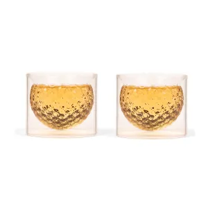 Kikkerland Golf Ball Glasses (Set of 2)