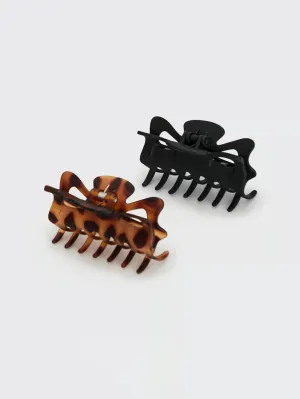 Large Claw Clips - Black Tort