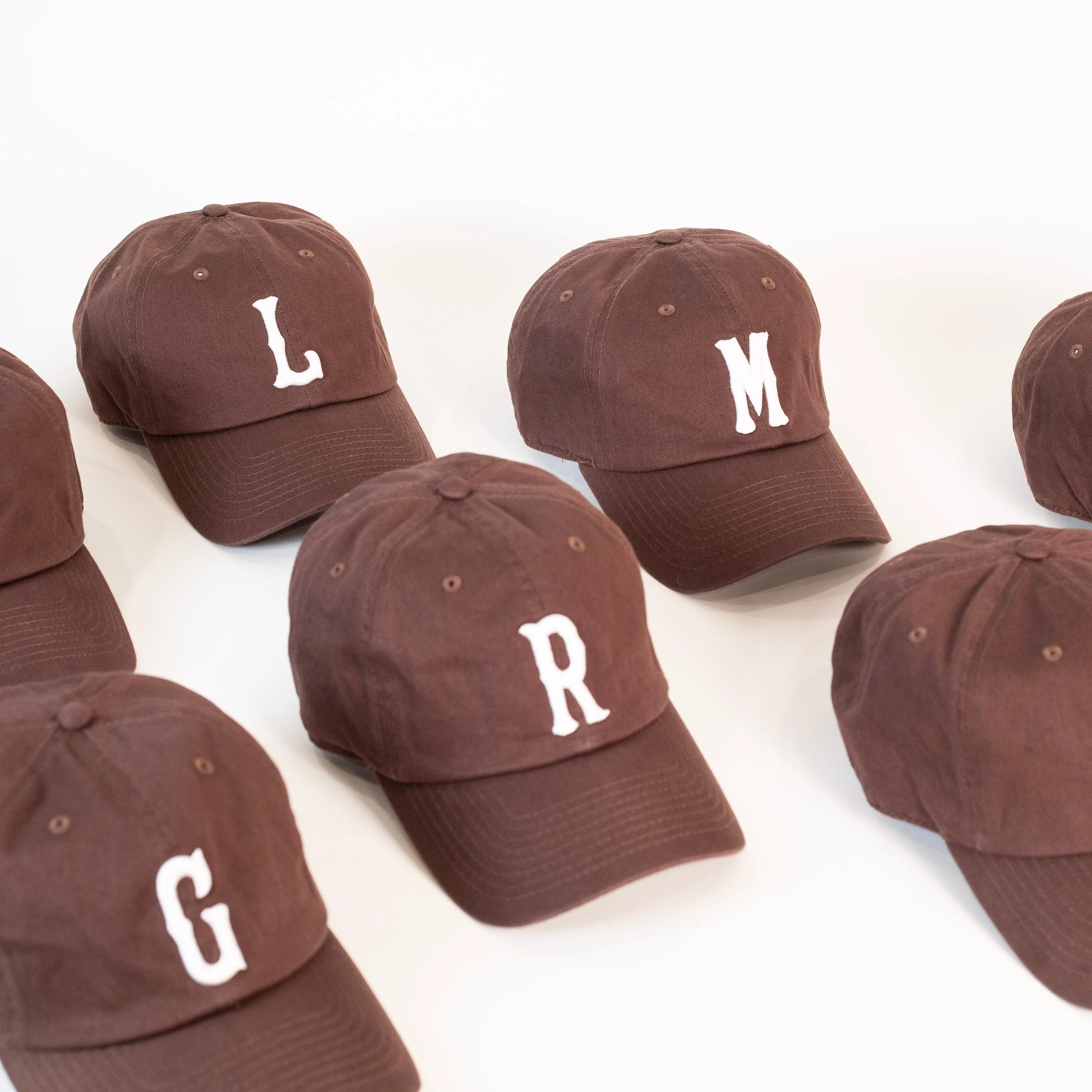 Letter Dad Hat (Brown   White Letter)
