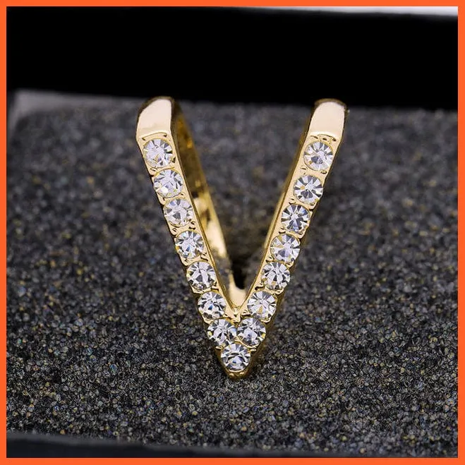 Letter Shape Crystal Brooch Pin | Fashion Pearl Shawl Buckle Clip Scarf