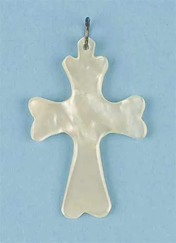 Mother-of-Pearl Justinian Cross: 1-1/2'' tall