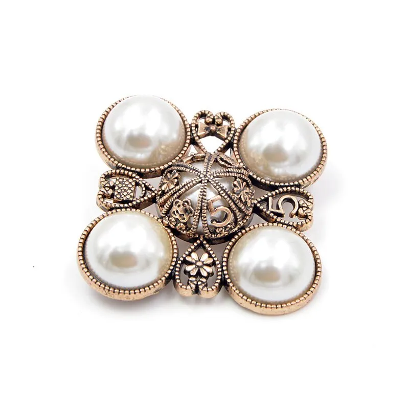 New Arrival Pearl Cross Style Brooches for Women