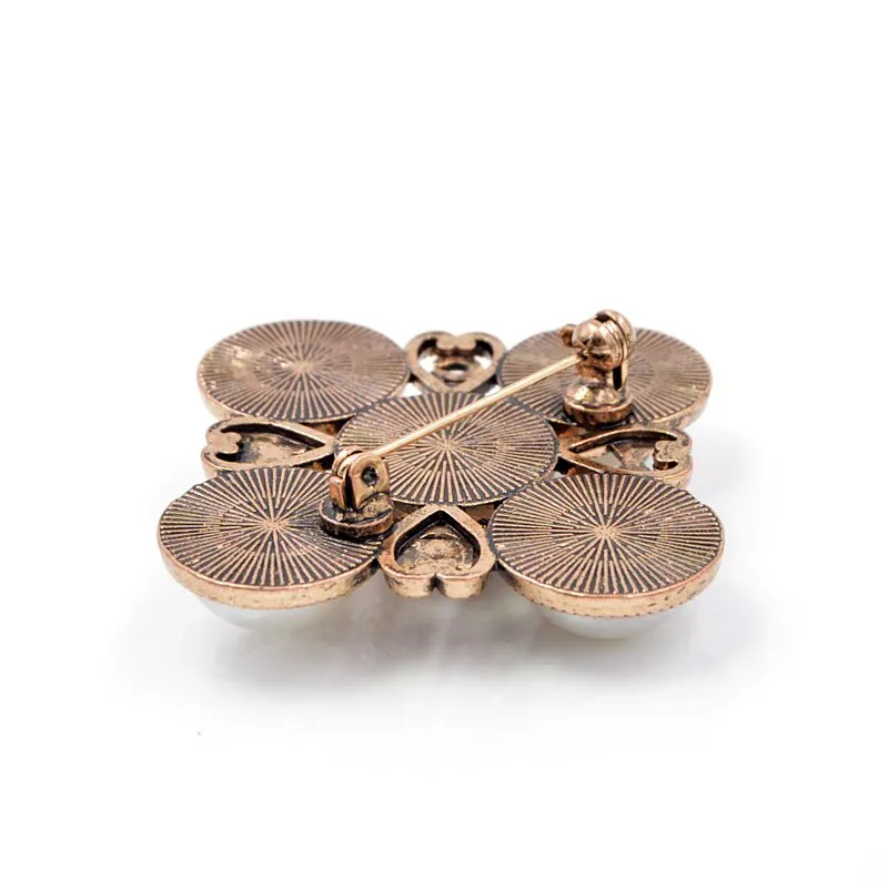 New Arrival Pearl Cross Style Brooches for Women