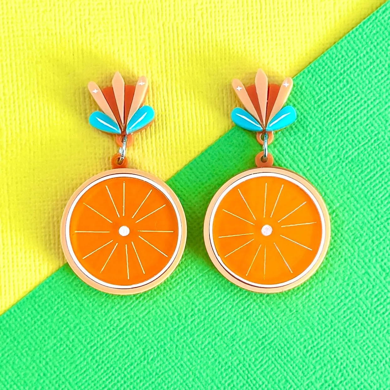 Orange 🍊- earrings - Set of 2