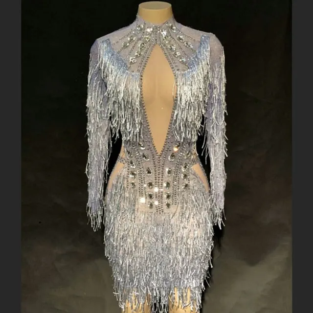 Sparkly Rhinestone Crystal mini Dress