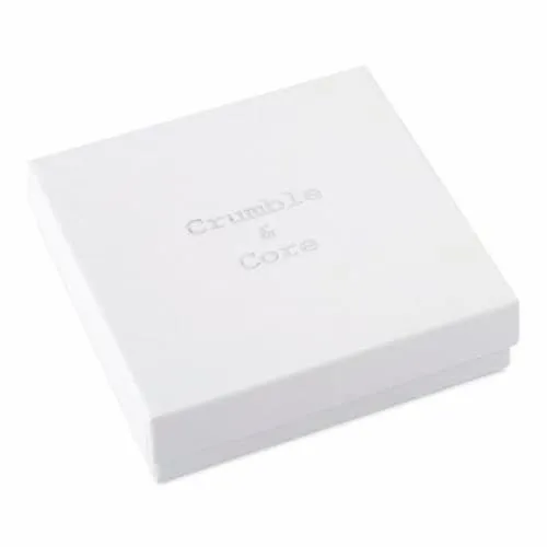 Thank You Silver Cubic Zirconia Earrings On Designer Card by Crumble and Core