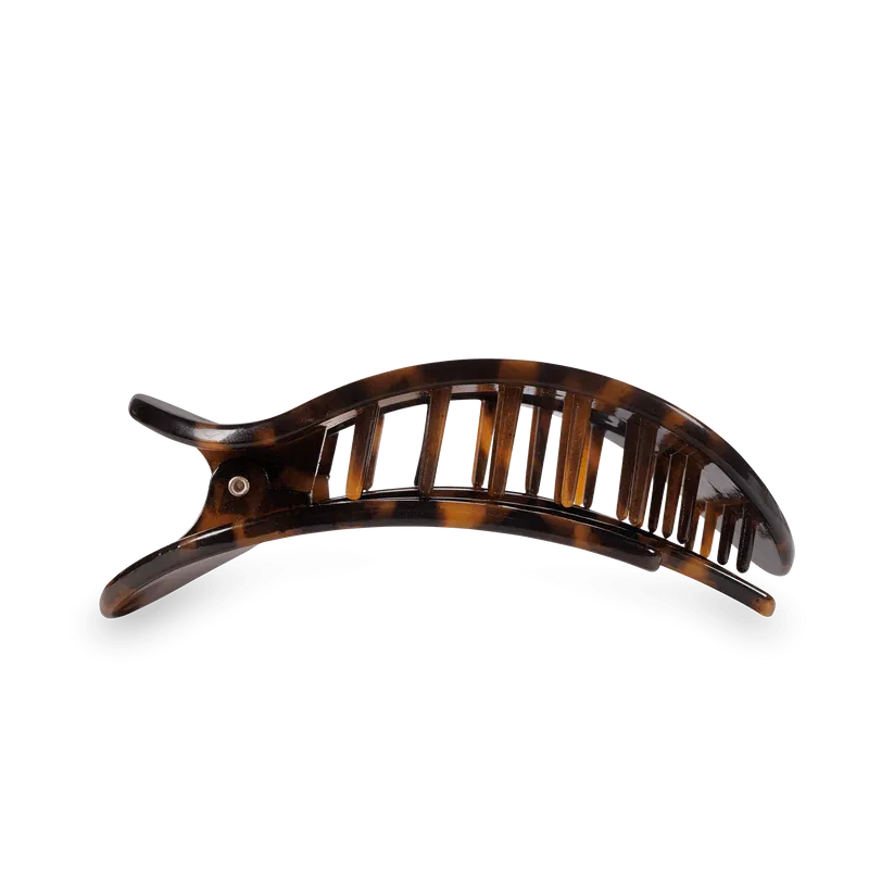 Tortoise Medium Flat Round Teleties Clip