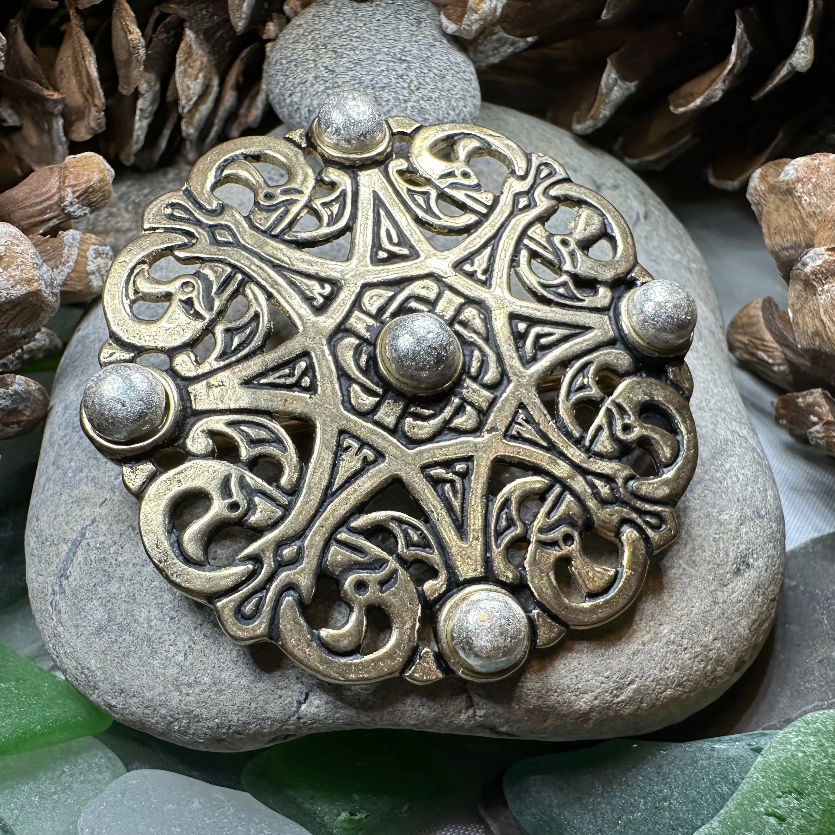 Trewhiddle Celtic Medieval Brooch