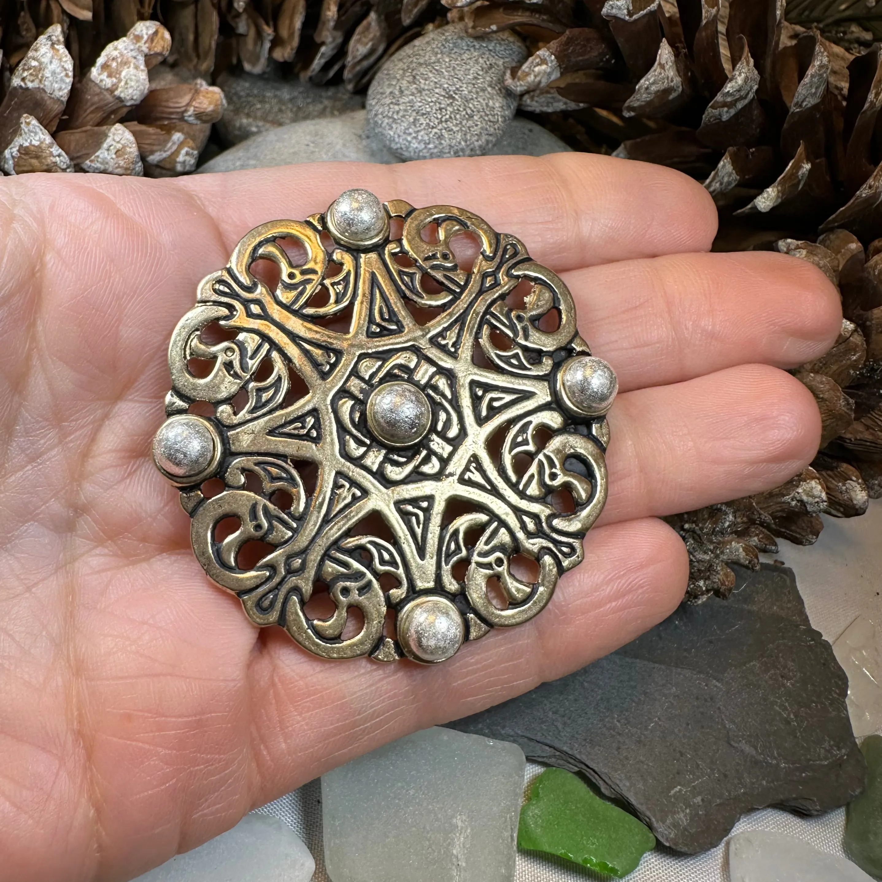 Trewhiddle Celtic Medieval Brooch