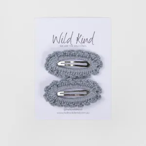 Wild Kind Harriet Hair Clips - Dusty Blue