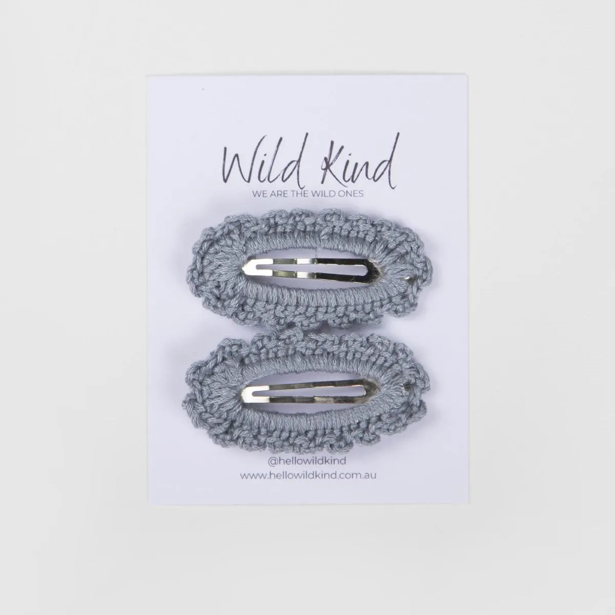 Wild Kind Harriet Hair Clips - Dusty Blue